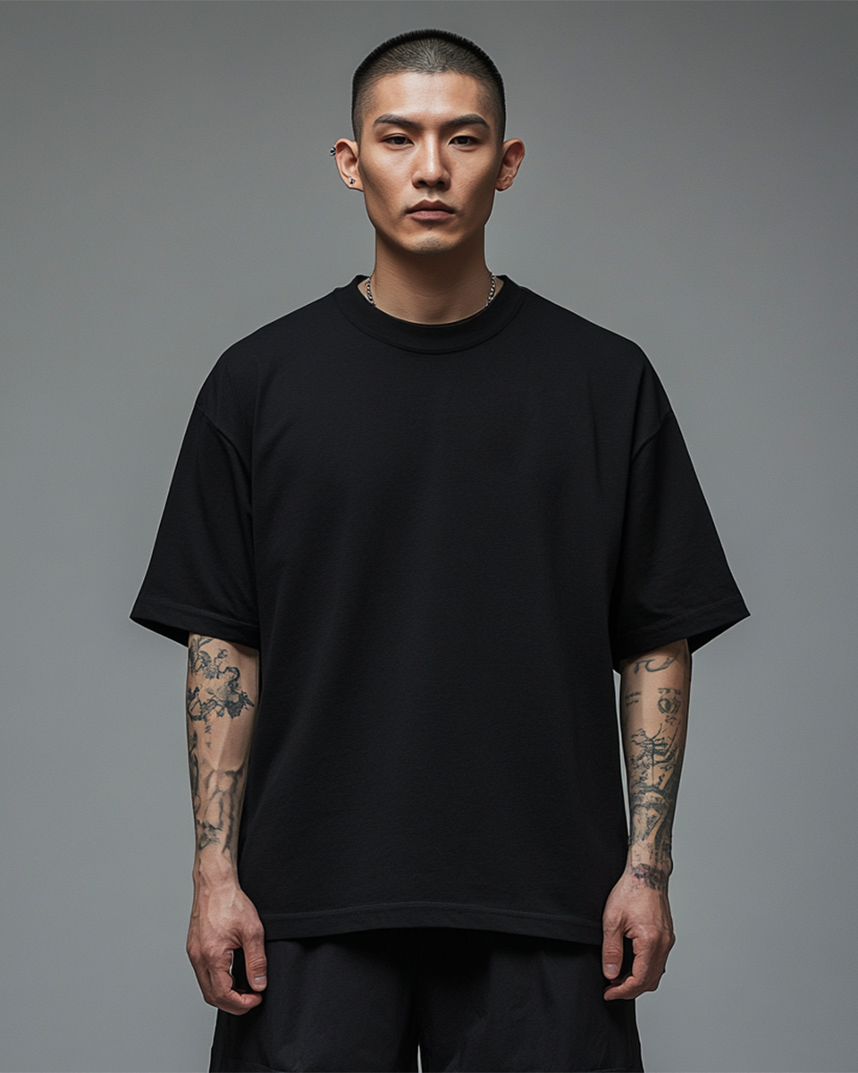 JET BLACK OVERSIZED T-SHIRT [UNISEX]